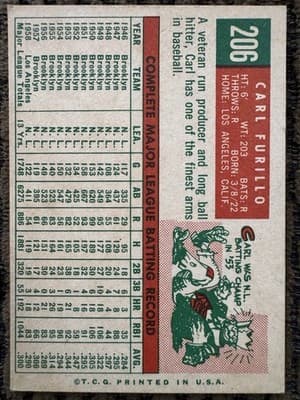 Lot of 6 1959 1960 Topps Baseball Cards Bill Short Rookie Yankees Dodgers - Thumbnail 7