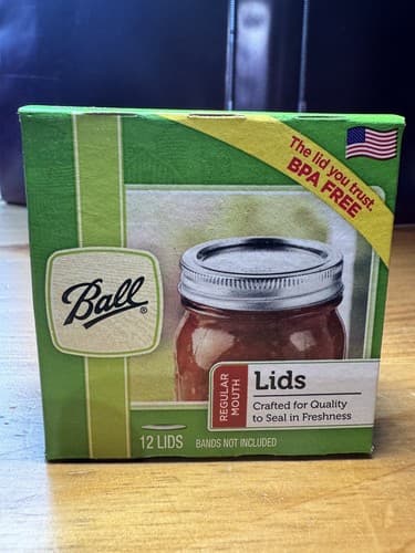 NEW SEALED 48 TOTAL LIDS -4 BOXES 12ct GENUINE BALL Regular Mouth Canning Jar - Thumbnail 2
