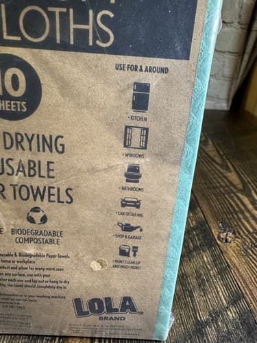 Swedish Dishcloths Biodegradable Reusable Paper Towels 10 Pack Mint Green - Thumbnail 7