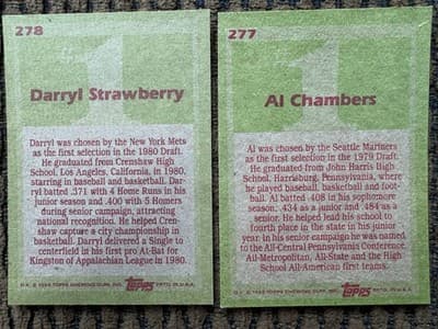 1985 Topps 22 MLB Baseball Card Lot, #1 Draft Picks, Record Breakers In Order - Thumbnail 7