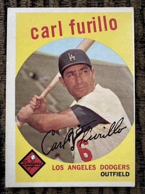 Lot of 6 1959 1960 Topps Baseball Cards Bill Short Rookie Yankees Dodgers - Thumbnail 5
