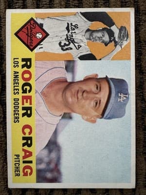 Lot of 6 1959 1960 Topps Baseball Cards Bill Short Rookie Yankees Dodgers - Thumbnail 17