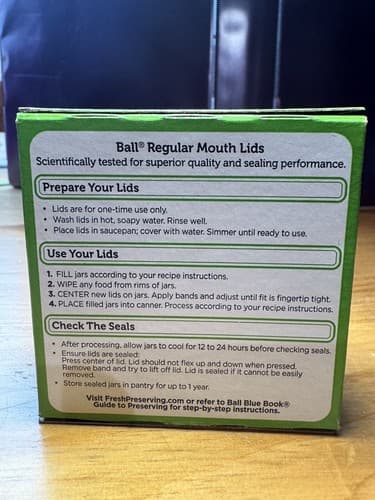 NEW SEALED 48 TOTAL LIDS -4 BOXES 12ct GENUINE BALL Regular Mouth Canning Jar - Thumbnail 3