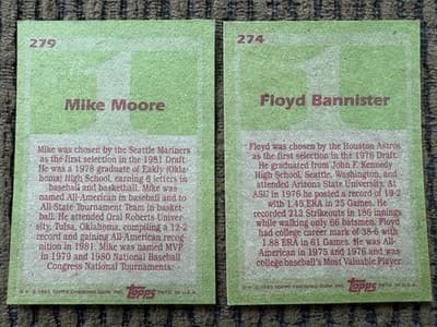 1985 Topps 22 MLB Baseball Card Lot, #1 Draft Picks, Record Breakers In Order - Thumbnail 11