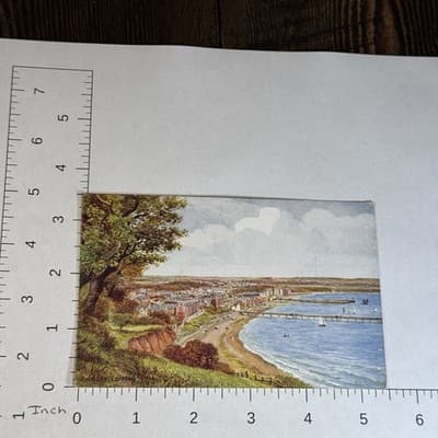 VTG Postcard England J Salmon Ramsey Isle of Man Beach Boats - Thumbnail 7