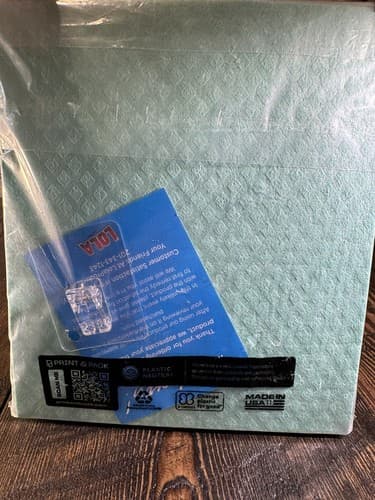 Swedish Dishcloths Biodegradable Reusable Paper Towels 10 Pack Mint Green - Thumbnail 8