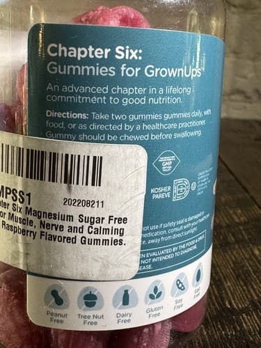 Magnesium Gummies Sugar Free Raspberry Muscle Nerve Muscle Nerve Calming Support - Thumbnail 3