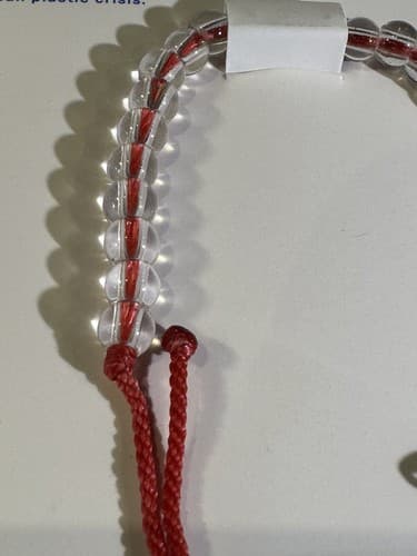4Ocean Bracelet Hawaiian Coral Reef Red Cord Clear Bead 4Ocean Coral Wave Charm - Thumbnail 4