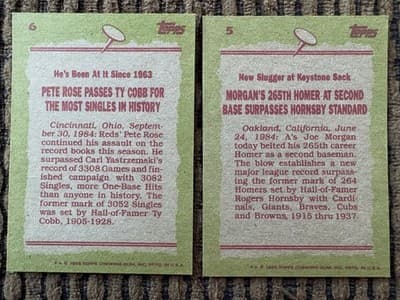 1985 Topps 22 MLB Baseball Card Lot, #1 Draft Picks, Record Breakers In Order - Thumbnail 15