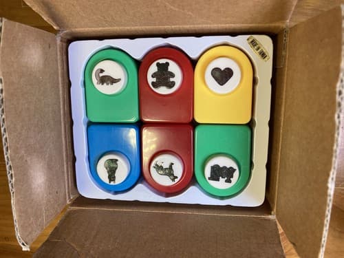 Lot Of 6 Paper Hole Puncher Carol Wright Gifts Heart Bear Cat Dog Dinosaur Train - Thumbnail 5