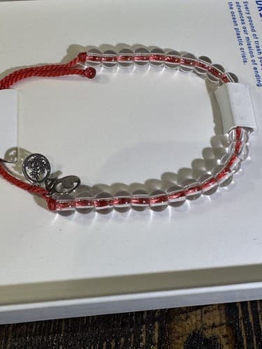 4Ocean Bracelet Hawaiian Coral Reef Red Cord Clear Bead 4Ocean Coral Wave Charm - Thumbnail 6