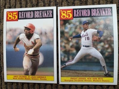 1986 Topps 19 Card Lot Baseball, Record Breaker, Turn Back The Clock, Pete Rose - Thumbnail 2
