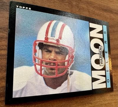 Lot of 13 WARREN MOON Football Cards HOF Rookie Pro Set Topps Score 1985-1991 - Thumbnail 4