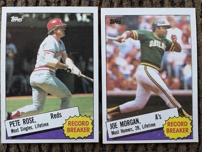 1985 Topps 22 MLB Baseball Card Lot, #1 Draft Picks, Record Breakers In Order - Thumbnail 14