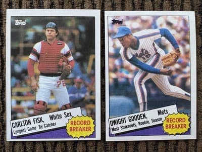 1985 Topps 22 MLB Baseball Card Lot, #1 Draft Picks, Record Breakers In Order - Thumbnail 20