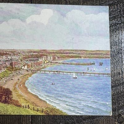 VTG Postcard England J Salmon Ramsey Isle of Man Beach Boats - Thumbnail 4