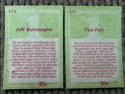 1985 Topps 22 MLB Baseball Card Lot, #1 Draft Picks, Record Breakers In Order - Thumbnail 3