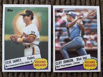 1985 Topps 22 MLB Baseball Card Lot, #1 Draft Picks, Record Breakers In Order - Thumbnail 16