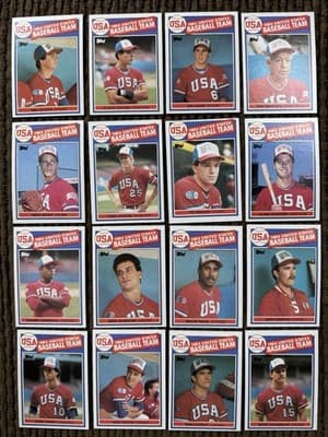 1985 Topps MLB Baseball - 1984 Team USA 16 Card Team Set w McGwire #389-404