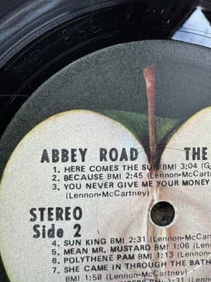 The Beatles Abbey Road Original 1969 1st US Pressing Vinyl LP JACKSONVILLE PRESS - Thumbnail 9