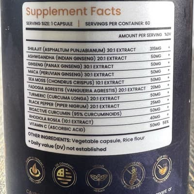 BeepWell Shilajit Himalayan with Adaptogens 60 count EXPIRES 10/2026 - Thumbnail 7