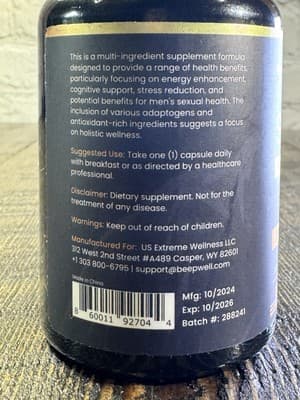 BeepWell Shilajit Himalayan with Adaptogens 60 count EXPIRES 10/2026 - Thumbnail 3