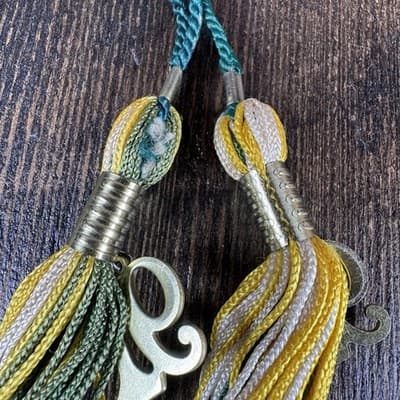 2x Vintage Class of 1991 Yellow Gold White Graduation Tassel High School College - Thumbnail 6