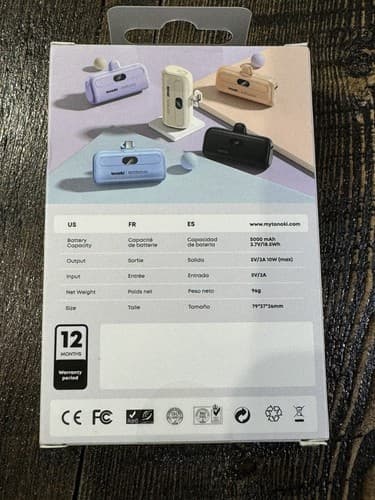 Portable Charger Connector iPhone 14 13 12 11 Se Power Bank Fast Charge Black - Thumbnail 2