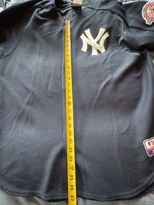 Derek Jeter Jersey 100th Anniversary 2003 World Series XL Majestic 2 Patches - Thumbnail 4
