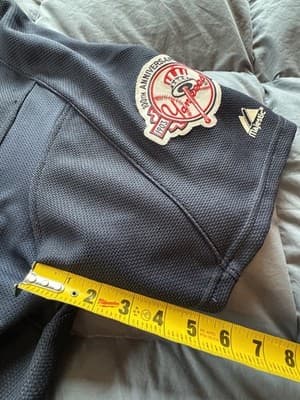 Derek Jeter Jersey 100th Anniversary 2003 World Series XL Majestic 2 Patches - Thumbnail 6