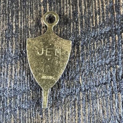 Vintage High School Charm Pendant Senior 1991 Josten's Shield - Green - Yellow - Thumbnail 2