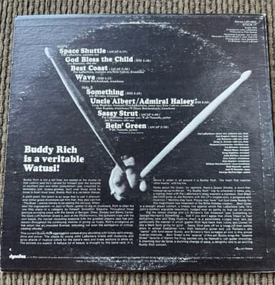 Buddy Rich - Stick It -1972, LSP-4802 Vinyl LP Record - Indianapolis First Press - Thumbnail 3