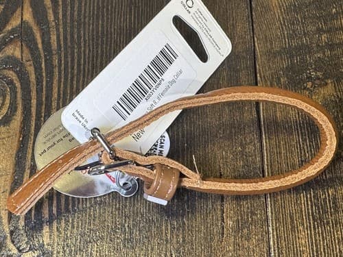 Brown Ultra Soft Rolled Leather Collar for XS Dog Cat 8-10 inch Neck QR ID Tag - Thumbnail 2