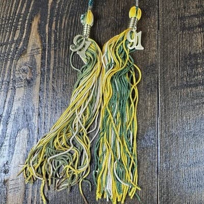 2x Vintage Class of 1991 Yellow Gold White Graduation Tassel High School College - Thumbnail 10