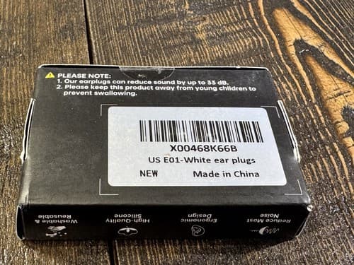 White Ear Plugs Washable 33dB Soft Silicone Reusable Sleep Snoring Work Noise - Thumbnail 5