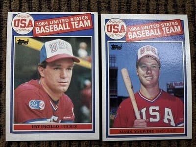 1985 Topps MLB Baseball - 1984 Team USA 16 Card Team Set w McGwire #389-404 - Thumbnail 16