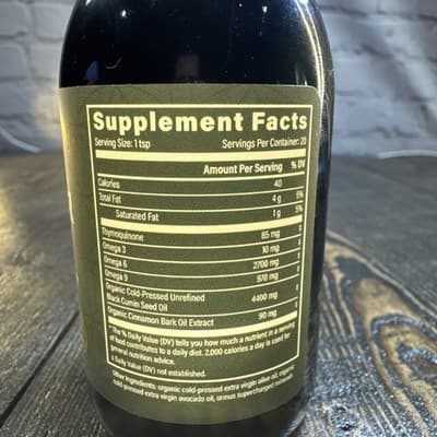 Global Healing Black Seed Oil Organic Cold Pressed - Unrefined Black Cumin Seed - Thumbnail 3