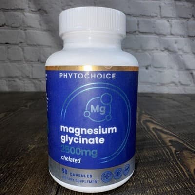 PhytoChoice Chelated Magnesium Glycinate Supplement - 2500 MG 90 caps