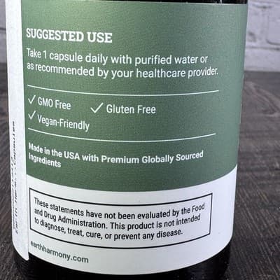 Earth Harmony Vegan Vitamin D3 5000 IU Plant Based Immunity High Potency - Thumbnail 4