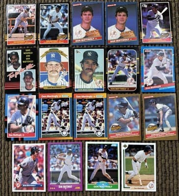 Lot Of 19 Don Mattingly Baseball Cards Yankees, Donruss Upper Deck Score