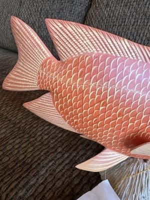 Vintage Nature Crafts Hand Carved And Painted Wood Fish Sculpture “Garibaldi” - Thumbnail 7