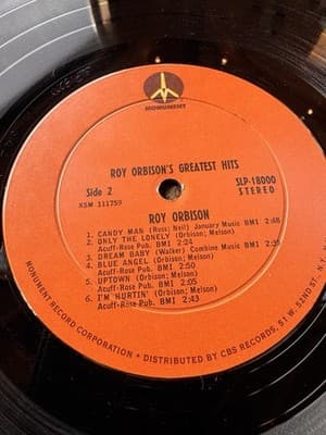 Roy Orbison Greatest Hits - Orange Label - Stereo SLP 18000 LP Vinyl Record - Thumbnail 5