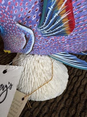 Vintage Nature Crafts Hand Carved And Painted Wood Fish Sculpture “Sailfin Tang” - Thumbnail 8