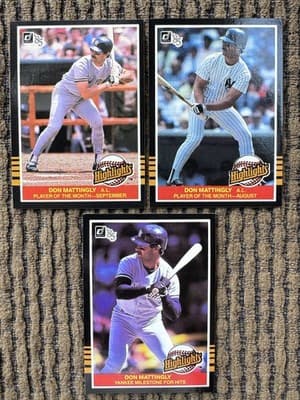 Lot Of 19 Don Mattingly Baseball Cards Yankees, Donruss Upper Deck Score - Thumbnail 2
