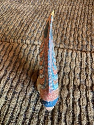 Small Vintage Nature Crafts Hand Carved And Painted Wood Fish Sculpture - Thumbnail 4