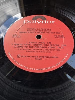 PROMO COPY VINYL Return To Forever/Chick Corea - Where Have I Known You Before - Thumbnail 11