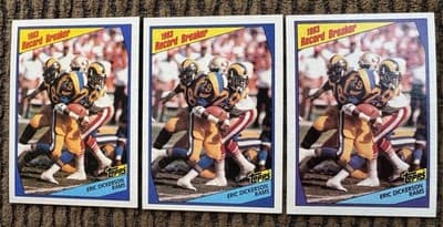 Eric Dickerson Card Lot Of 12 Los Angeles Rams 1984-1985 Topps - Thumbnail 4