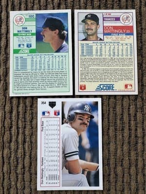 Lot Of 19 Don Mattingly Baseball Cards Yankees, Donruss Upper Deck Score - Thumbnail 17
