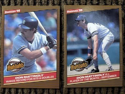 Lot Of 19 Don Mattingly Baseball Cards Yankees, Donruss Upper Deck Score - Thumbnail 12
