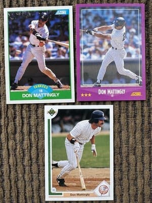Lot Of 19 Don Mattingly Baseball Cards Yankees, Donruss Upper Deck Score - Thumbnail 16